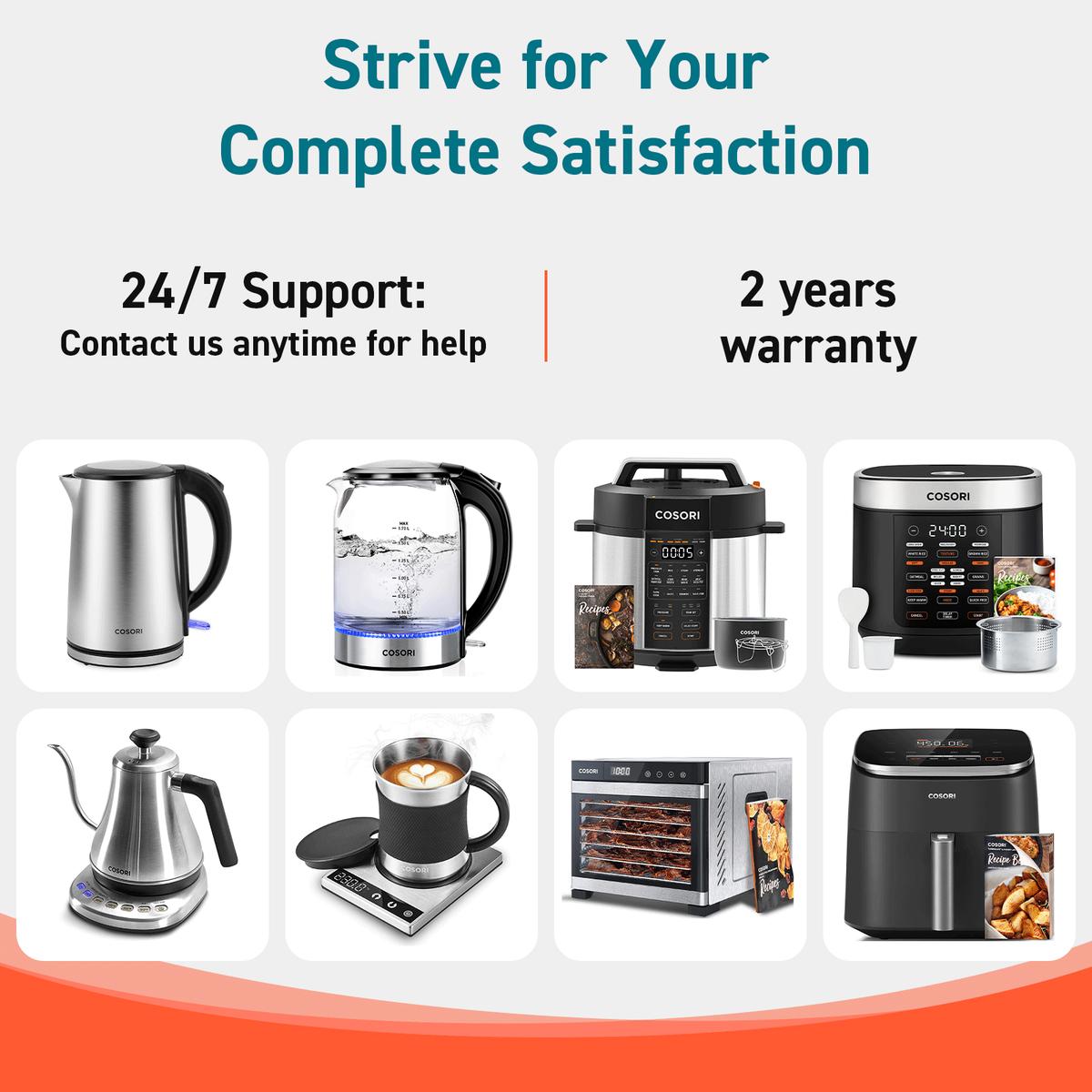 6Qt Electric Pressure Cooker 9-in-1 Multi Cooker with Rice, Sauté, Sous Vide, Sterilize Functions, 1100W Fast Cooking, Stainless Steel Body, Aluminum Inner Pot, Includes Recipe Book for Easy Home Meals