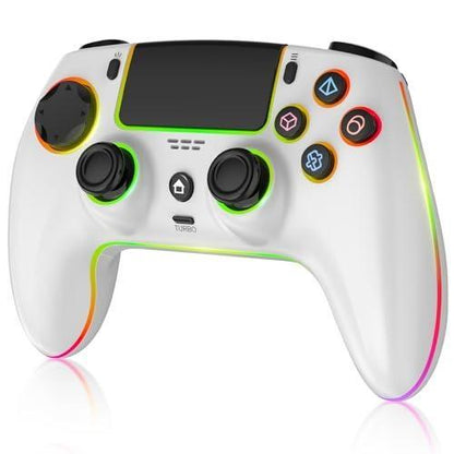 Wireless Controller for PS-5/PC/MAC/iOS/Android/Steam Deck, RGB Light, Hall Effect Joystick, Dual Vibration, Turbo