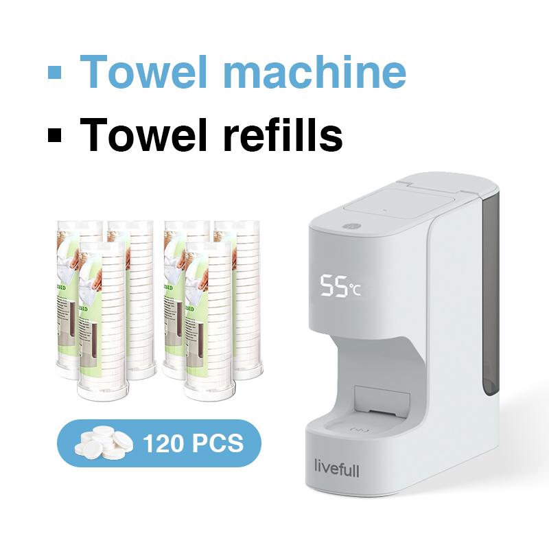 Smart Towel Heater with 5s Fast Heating & 55°C Constant Temp, Auto Towel Warmer, Includes 20 Towels