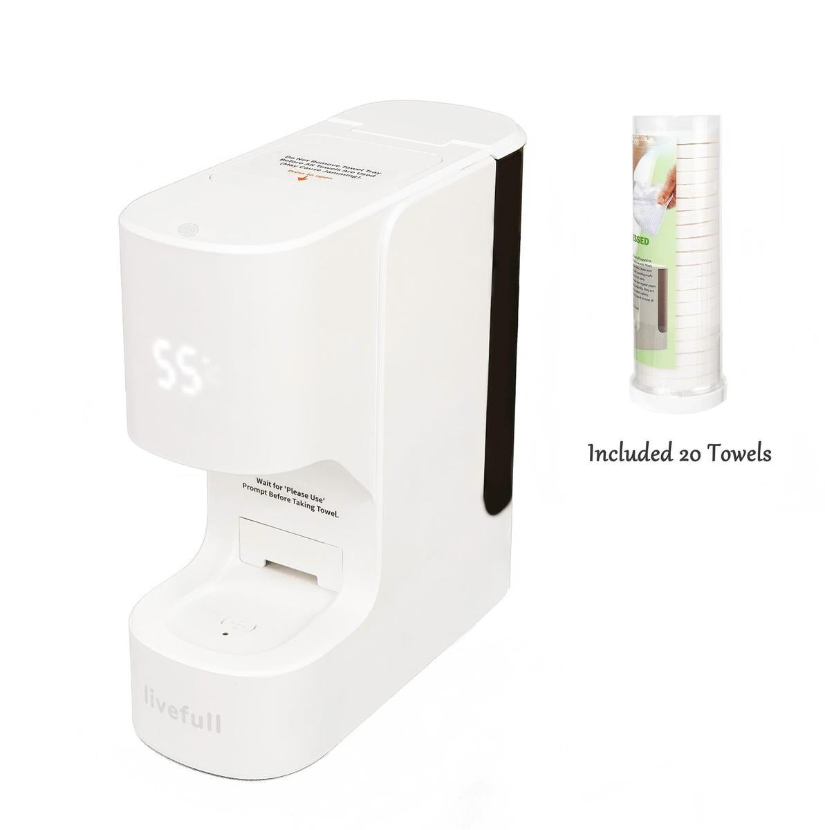 Smart Towel Heater with 5s Fast Heating & 55°C Constant Temp, Auto Towel Warmer, Includes 20 Towels
