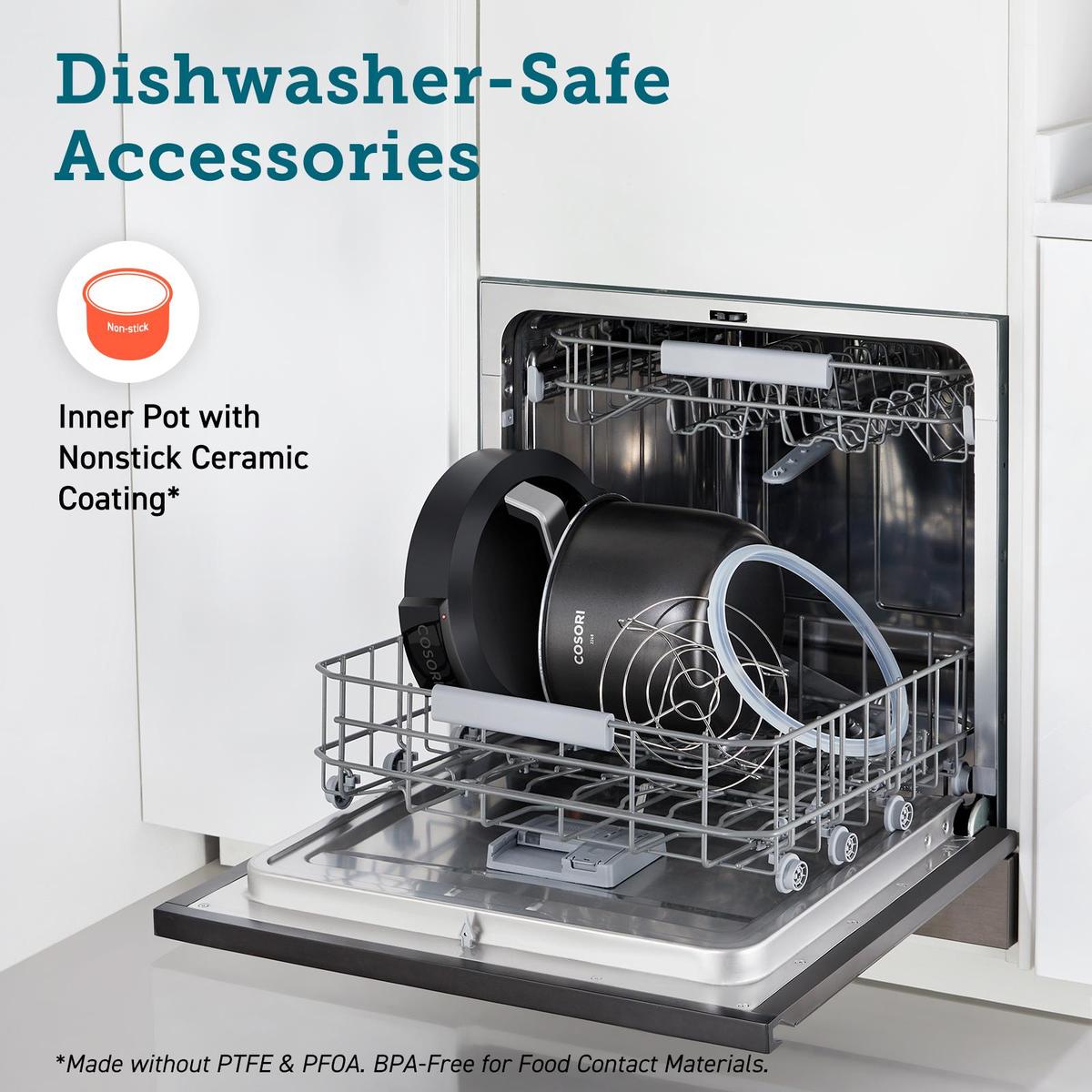 6Qt Electric Pressure Cooker 9-in-1 Multi Cooker with Rice, Sauté, Sous Vide, Sterilize Functions, 1100W Fast Cooking, Stainless Steel Body, Aluminum Inner Pot, Includes Recipe Book for Easy Home Meals