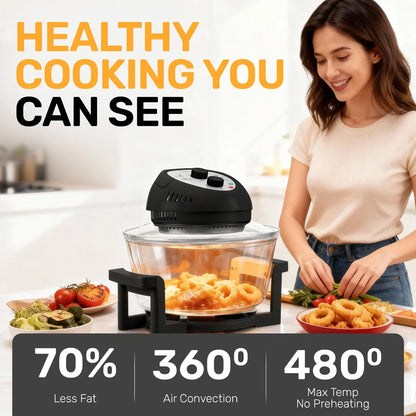 16 Quart Extra Large Air Fryer Oven, Oil-Less Crispy Cooking for Healthier Meals, Large Capacity Countertop Air Fryer with Rapid Hot Air Circulation for Family Size Cooking