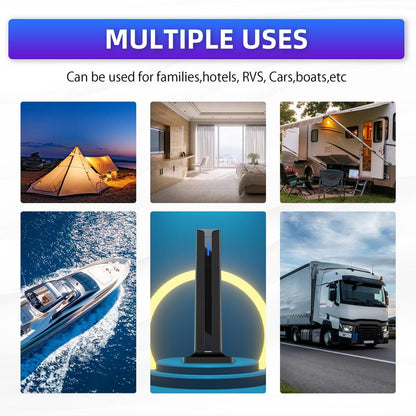 2026 Digital TV Antenna for Smart TV, 360° Reception, 4K HDTV, Long Range, Easy Install, Indoor Antenna for Local Channels, No Cable Needed, Compatible with 1080P TVs, 3M Stick Base