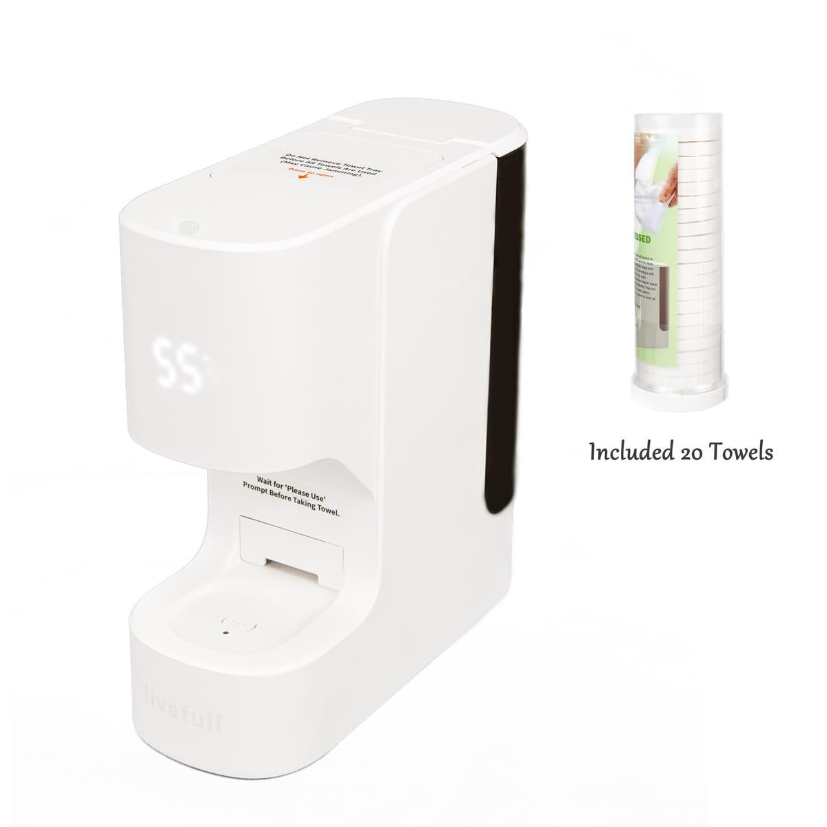 Smart Towel Heater with 5s Fast Heating & 55°C Constant Temp, Auto Towel Warmer, Includes 20 Towels