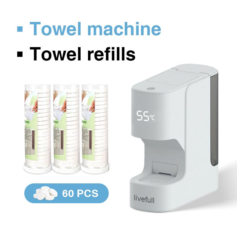 Smart Towel Heater with 5s Fast Heating & 55°C Constant Temp, Auto Towel Warmer, Includes 20 Towels