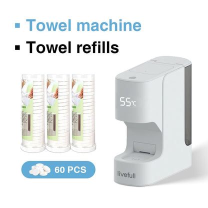Smart Towel Heater with 5s Fast Heating & 55°C Constant Temp, Auto Towel Warmer, Includes 20 Towels